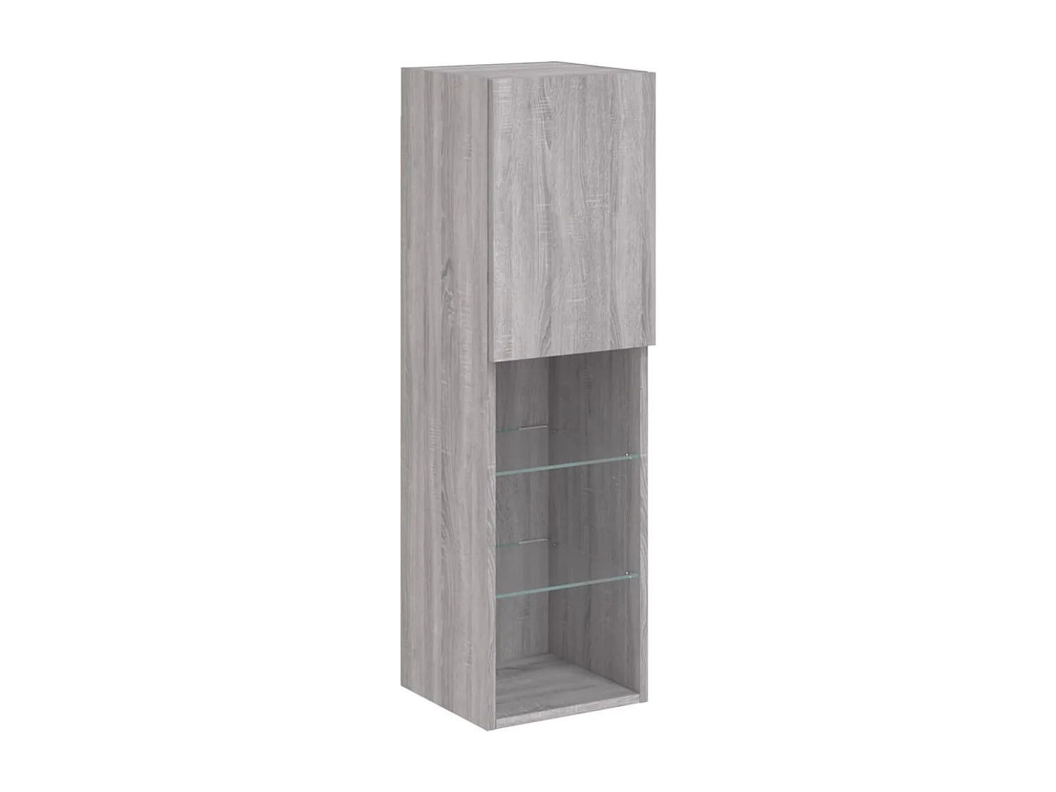 Berkfield TV Cabinet with LED Lights Grey Sonoma 30.5x30x102 cm