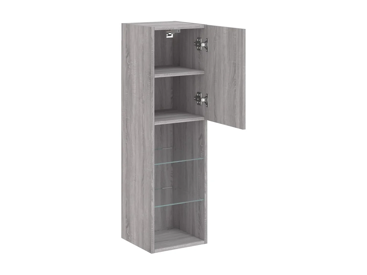 Berkfield TV Cabinet with LED Lights Grey Sonoma 30.5x30x102 cm
