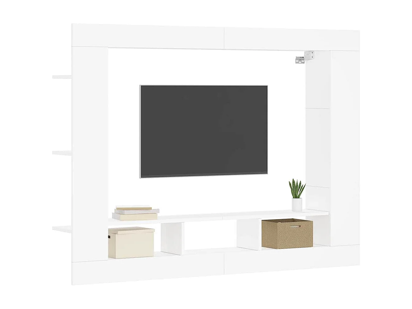 Berkfield TV Cabinet White 152x22x113 cm Engineered Wood