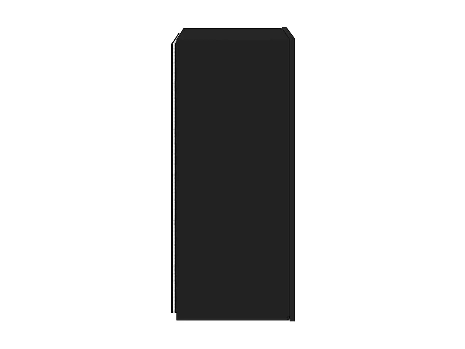 Berkfield TV Wall Cabinet with LED Lights Black 40.5x35x80 cm