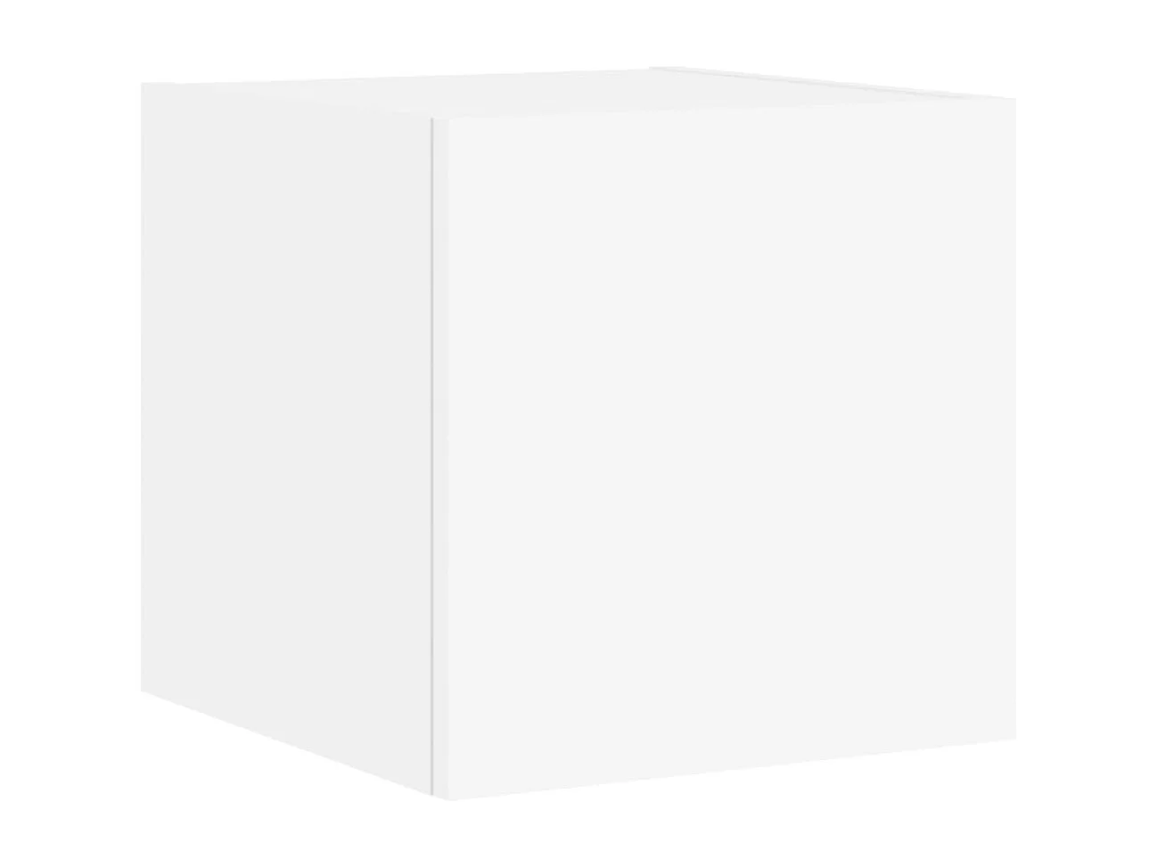 Berkfield 4 Piece TV Wall Cabinets with LED Lights White