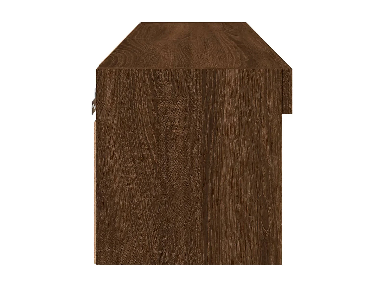 Berkfield TV Cabinet with LED Lights Brown Oak 80x30x30 cm