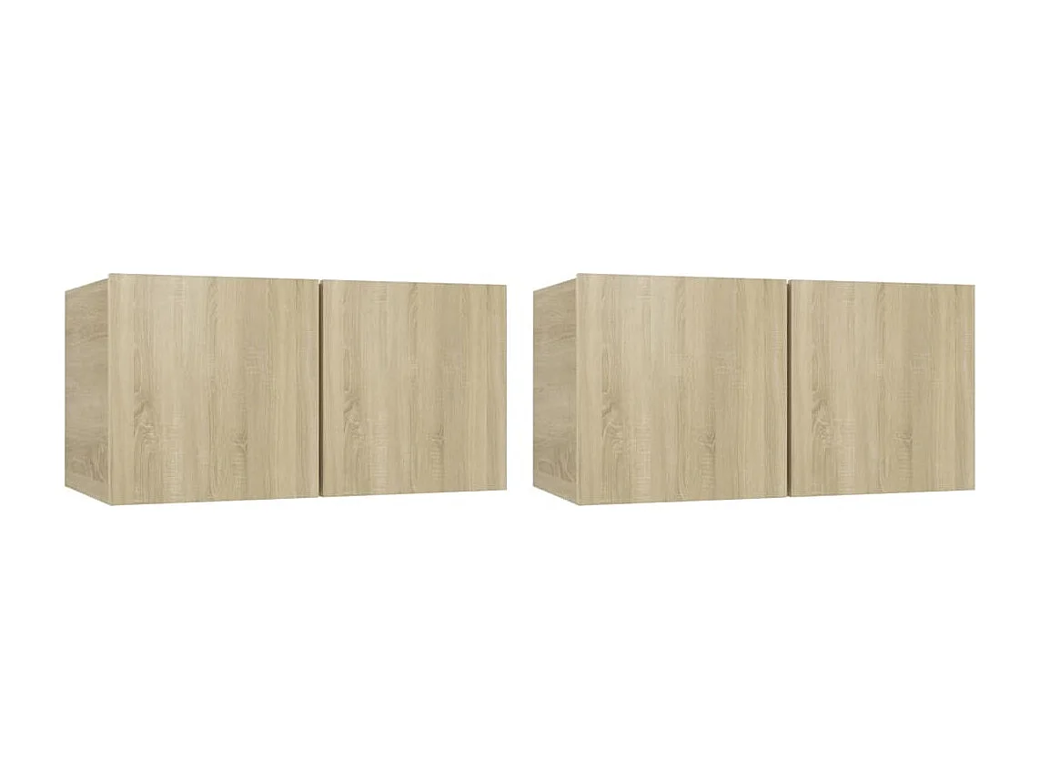 Berkfield 4 Piece TV Cabinet Set Sonoma Oak Engineered Wood
