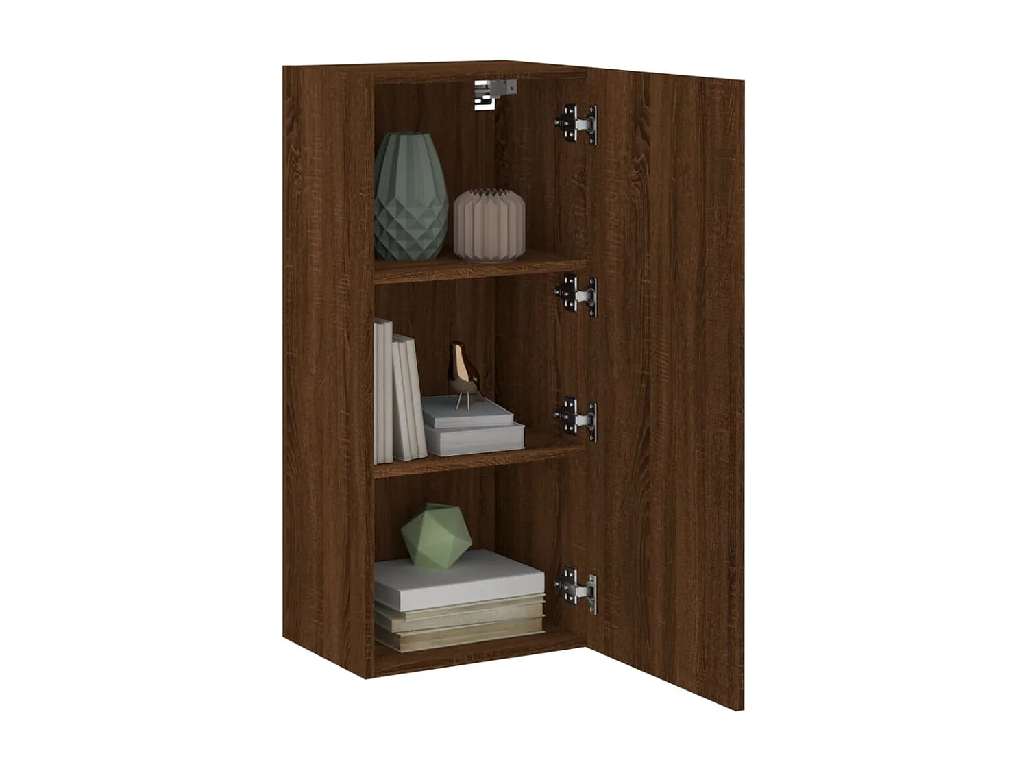 Berkfield TV Wall Cabinet Brown Oak 40.5x30x90 cm Engineered Wood