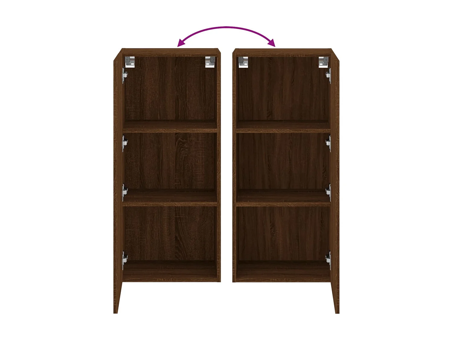 Berkfield TV Wall Cabinet Brown Oak 40.5x30x90 cm Engineered Wood