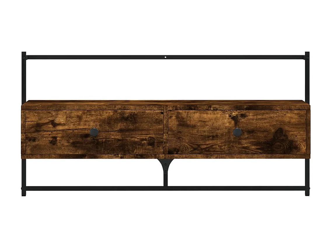 Berkfield TV Cabinet Wall-mounted Smoked Oak 100.5x30x51 cm Engineered Wood