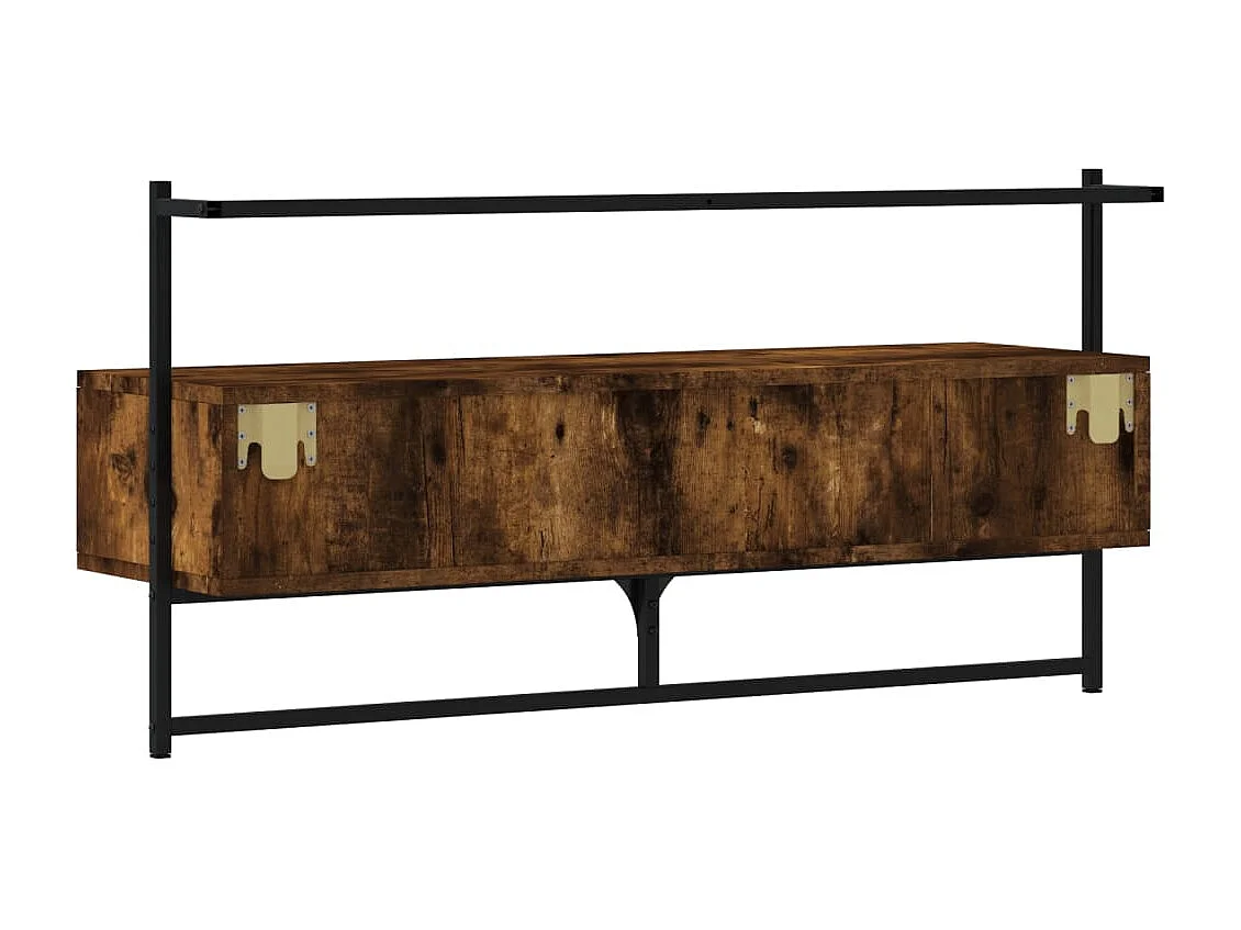 Berkfield TV Cabinet Wall-mounted Smoked Oak 100.5x30x51 cm Engineered Wood