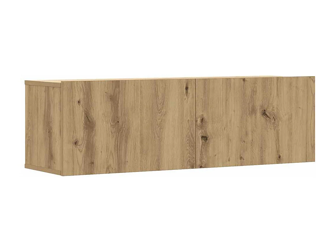 Berkfield 6 Piece TV Cabinet Set Wall-mounted Artisan Oak Engineered Wood