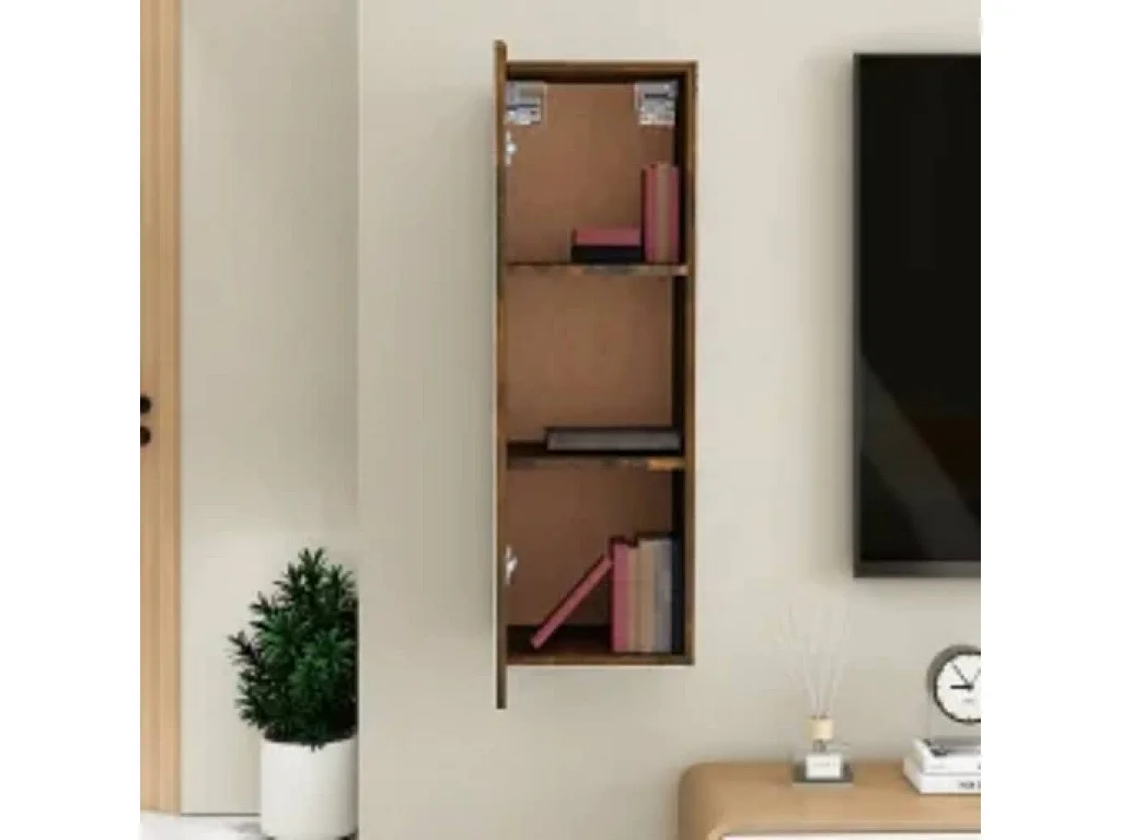 Berkfield TV Cabinet Smoked Oak 30.5x30x90 cm Engineered Wood