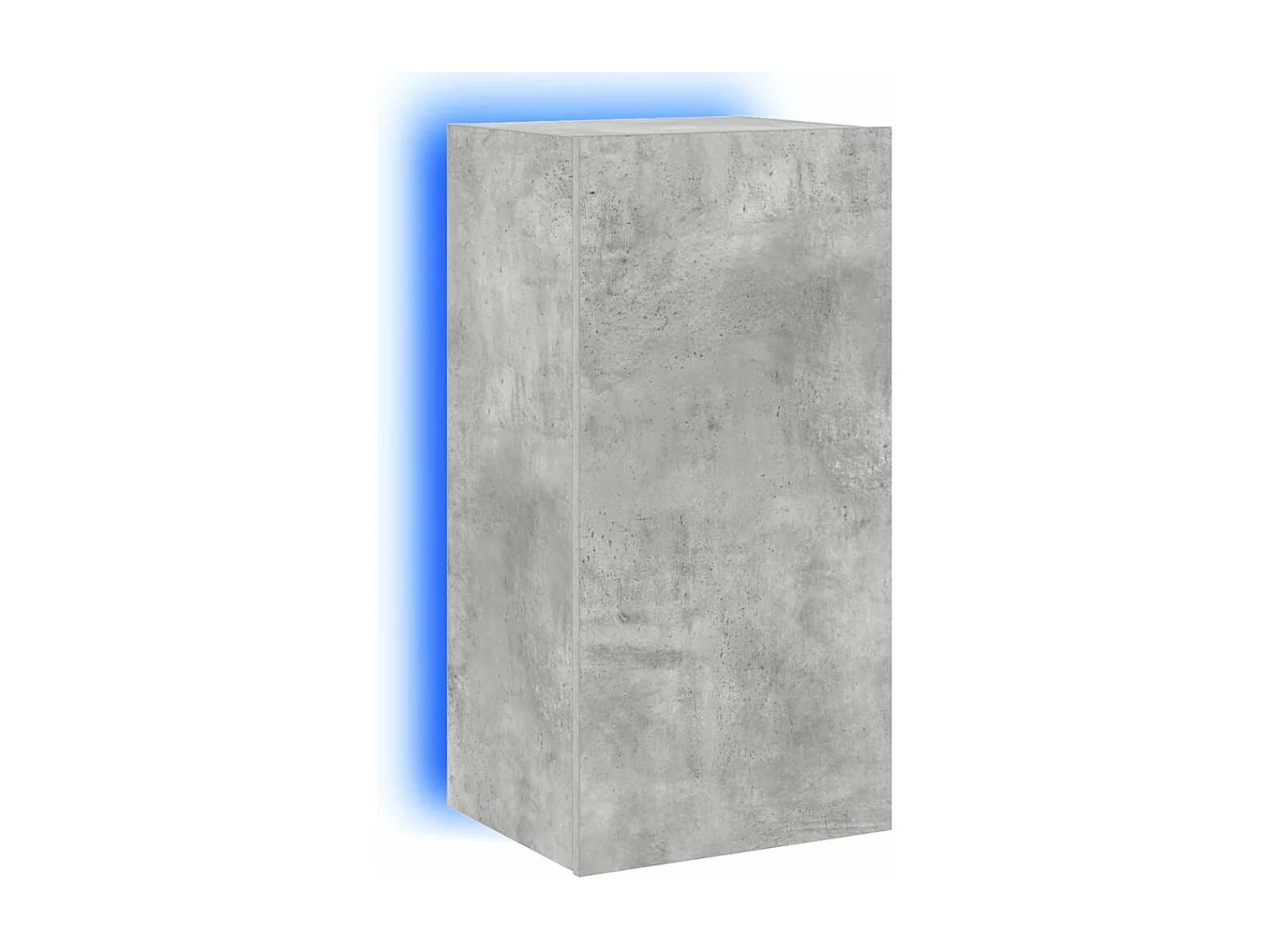 Berkfield TV Wall Cabinet with LED Lights Concrete Grey 40.5x35x80 cm