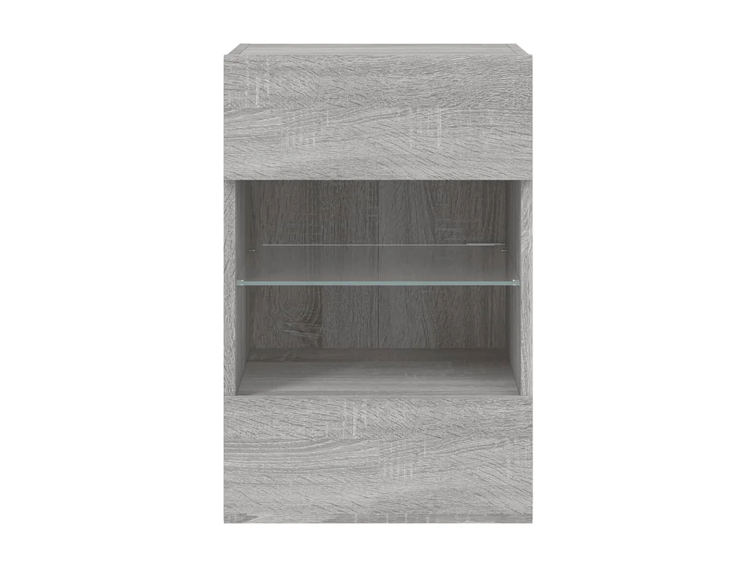 Berkfield TV Wall Cabinet with LED Lights Grey Sonoma 40x30x60.5 cm
