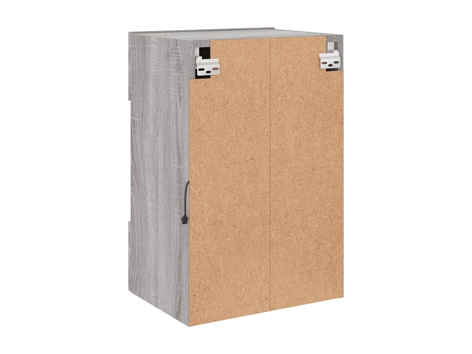 Berkfield TV Wall Cabinet with LED Lights Grey Sonoma 40x30x60.5 cm