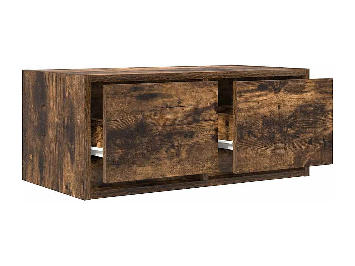 Berkfield TV Cabinet Smoked Oak 60x31x25.5 cm Engineered Wood