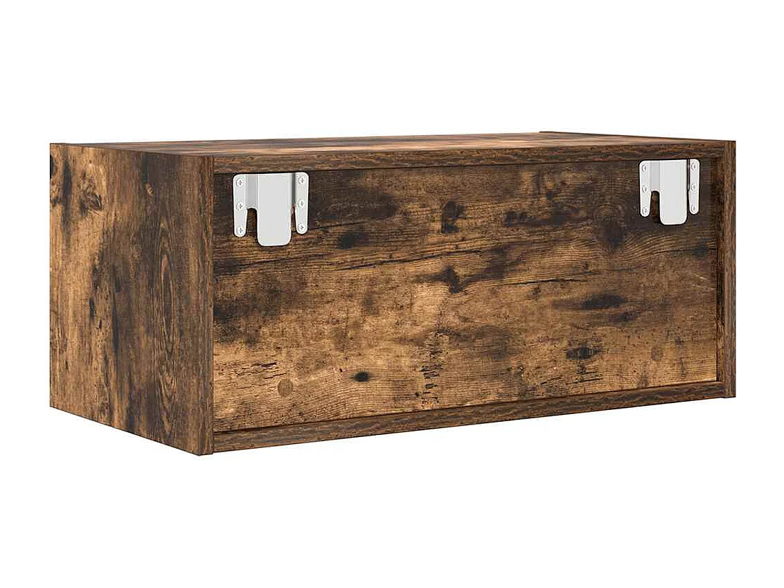 Berkfield TV Cabinet Smoked Oak 60x31x25.5 cm Engineered Wood