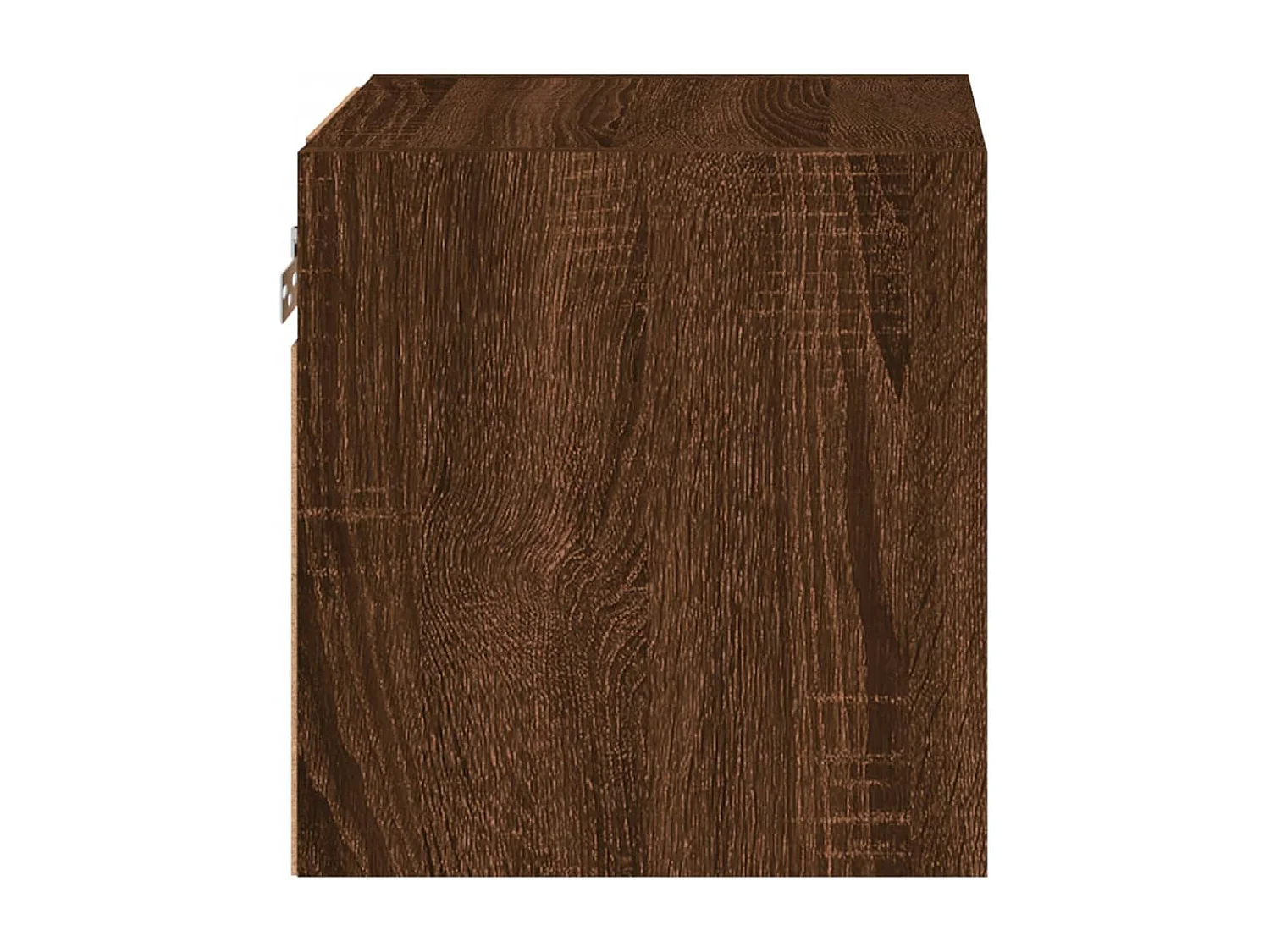 Berkfield TV Wall Cabinet with LED Lights Brown Oak 30x28.5x30 cm