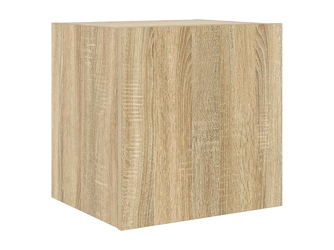 Berkfield TV Wall Cabinet with LED Lights Sonoma Oak 40.5x35x40 cm