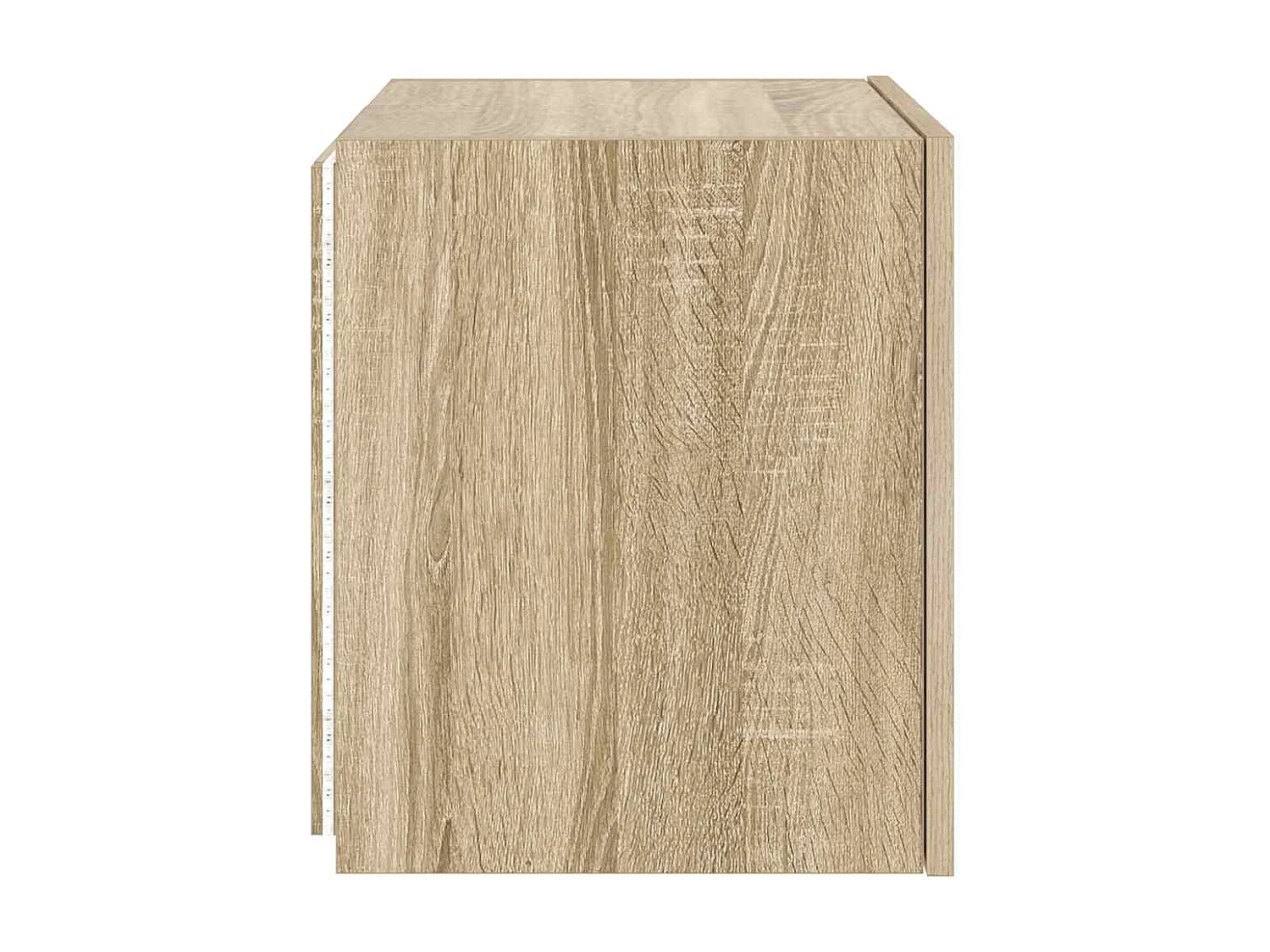 Berkfield TV Wall Cabinet with LED Lights Sonoma Oak 40.5x35x40 cm
