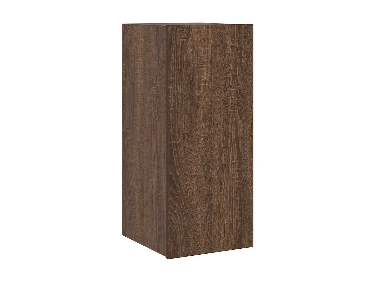 Berkfield TV Wall Cabinet with LED Lights Brown Oak 30.5x35x70 cm