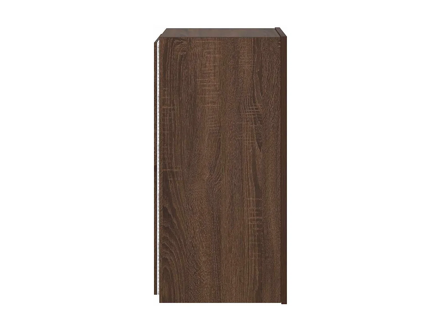 Berkfield TV Wall Cabinet with LED Lights Brown Oak 30.5x35x70 cm