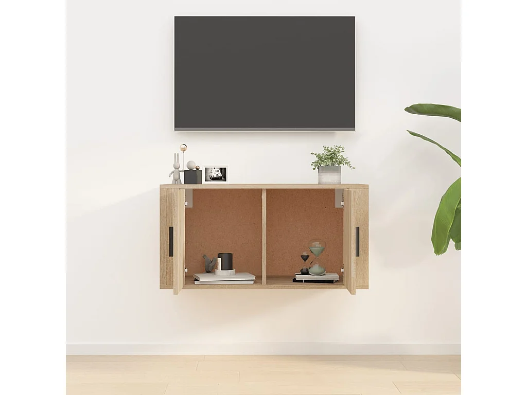 Berkfield Wall Mounted TV Cabinet Sonoma Oak 80x34.5x40 cm