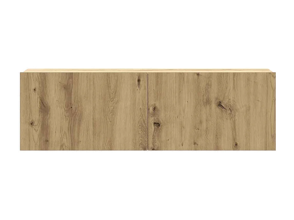 Berkfield 2 Piece TV Cabinet Set Wall-mounted Artisan Oak Engineered Wood