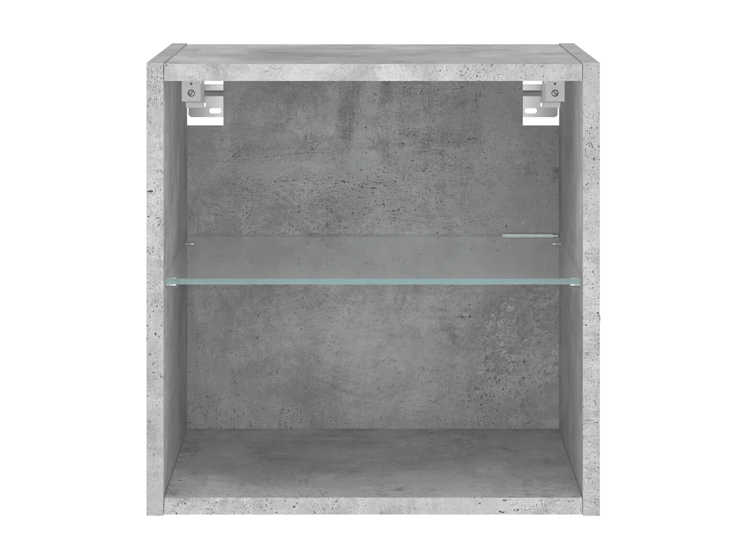 Berkfield Bedside Cabinet with LED Lights Wall-mounted Concrete Grey