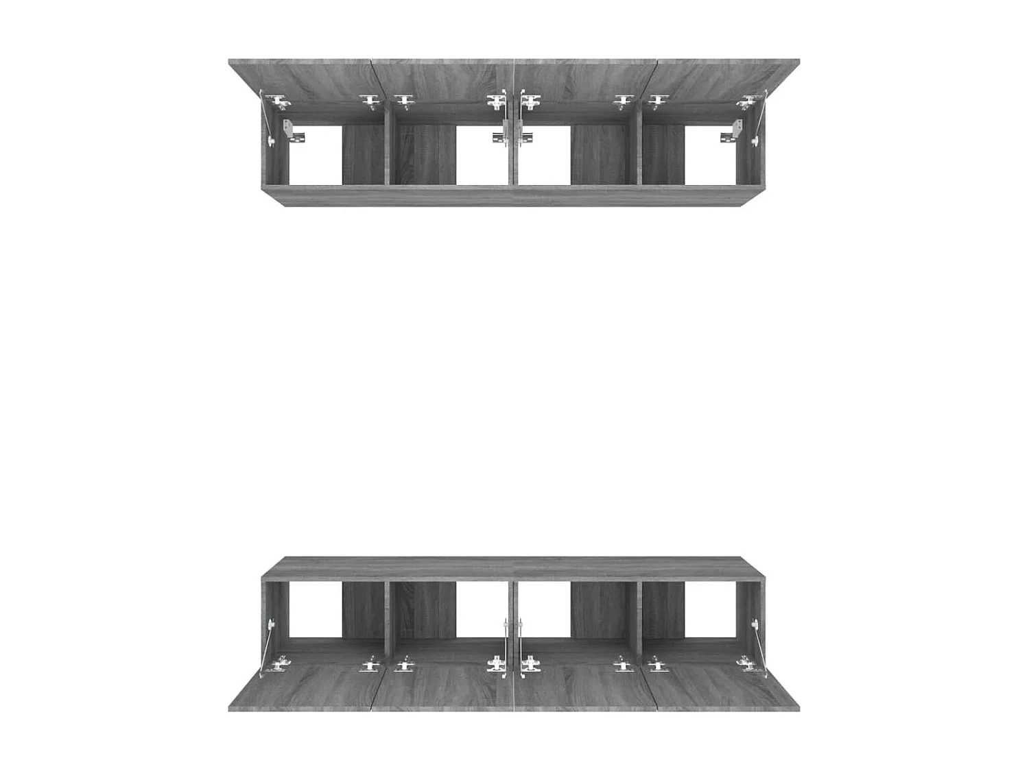 Berkfield TV Cabinets 4 pcs Grey Sonoma 80x30x30 cm Engineered Wood