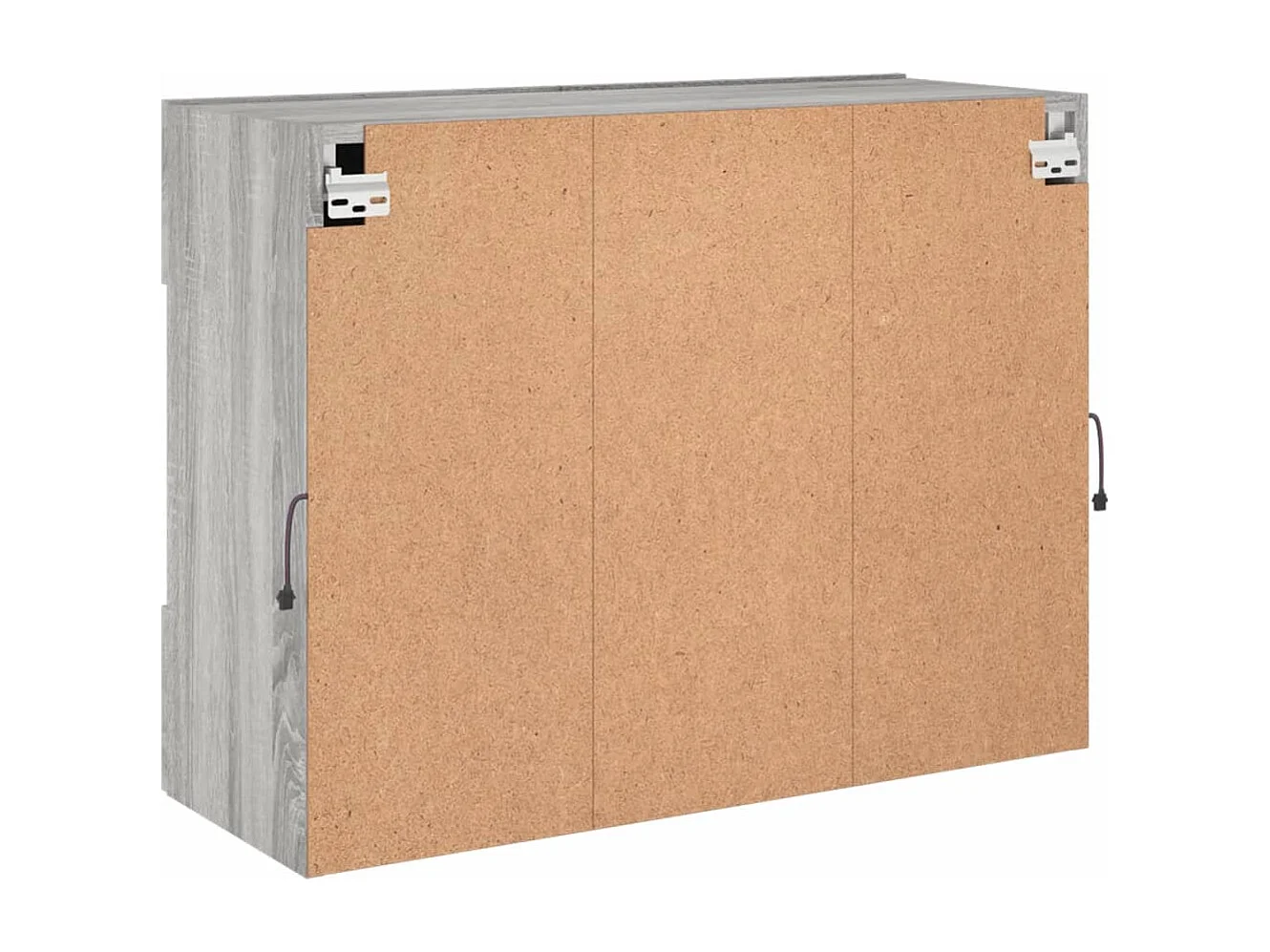 Berkfield TV Wall Cabinet with LED Lights Grey Sonoma 78.5x30x60.5 cm