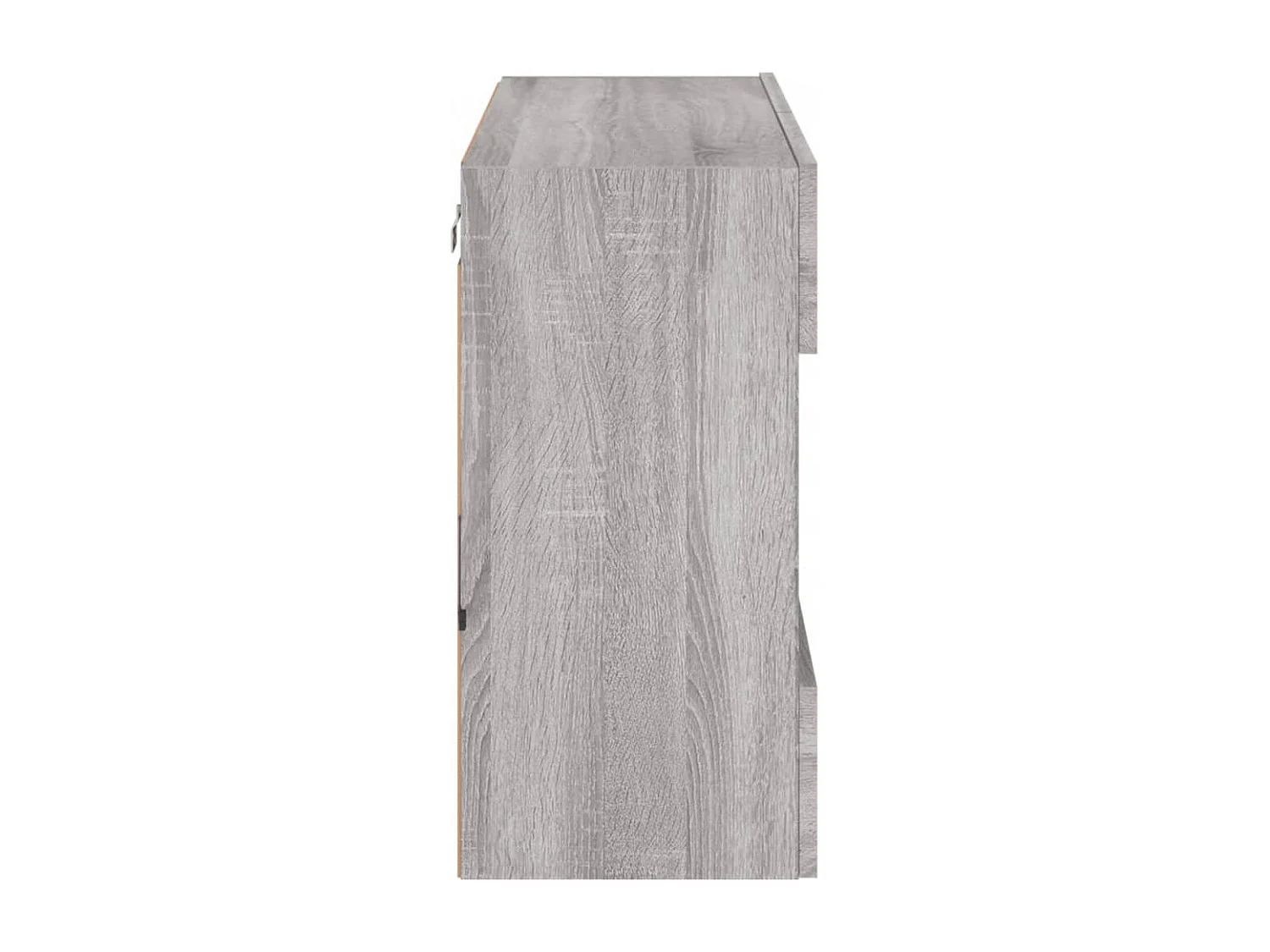 Berkfield TV Wall Cabinet with LED Lights Grey Sonoma 78.5x30x60.5 cm