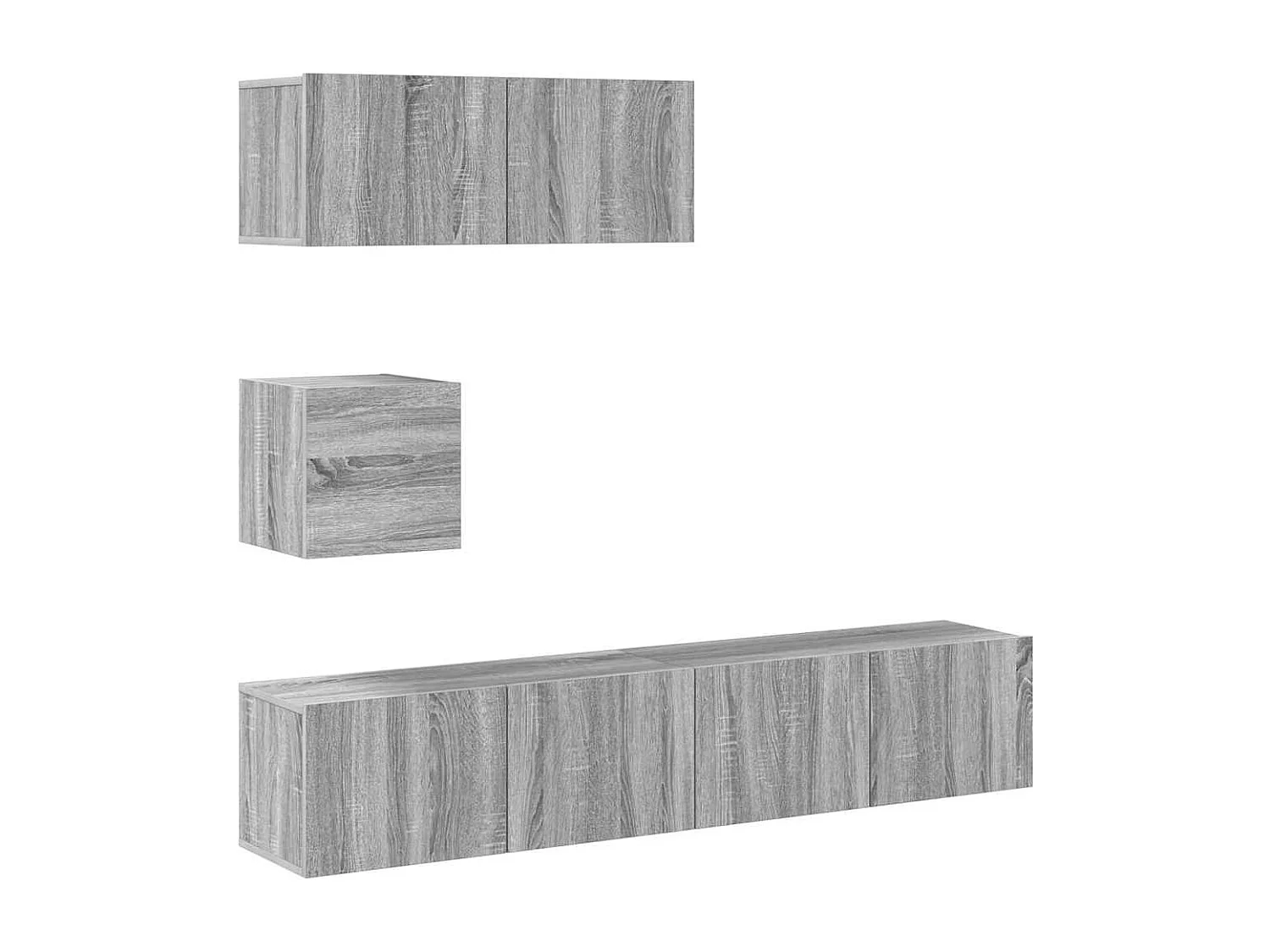 Berkfield 4 Piece TV Cabinet Set Grey Sonoma Engineered Wood