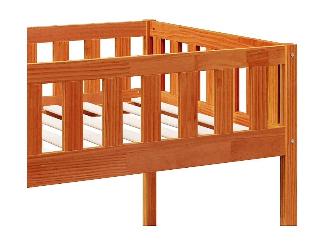 Berkfield Bunk Bed Wax Brown 90x200 cm Solid Wood Pine