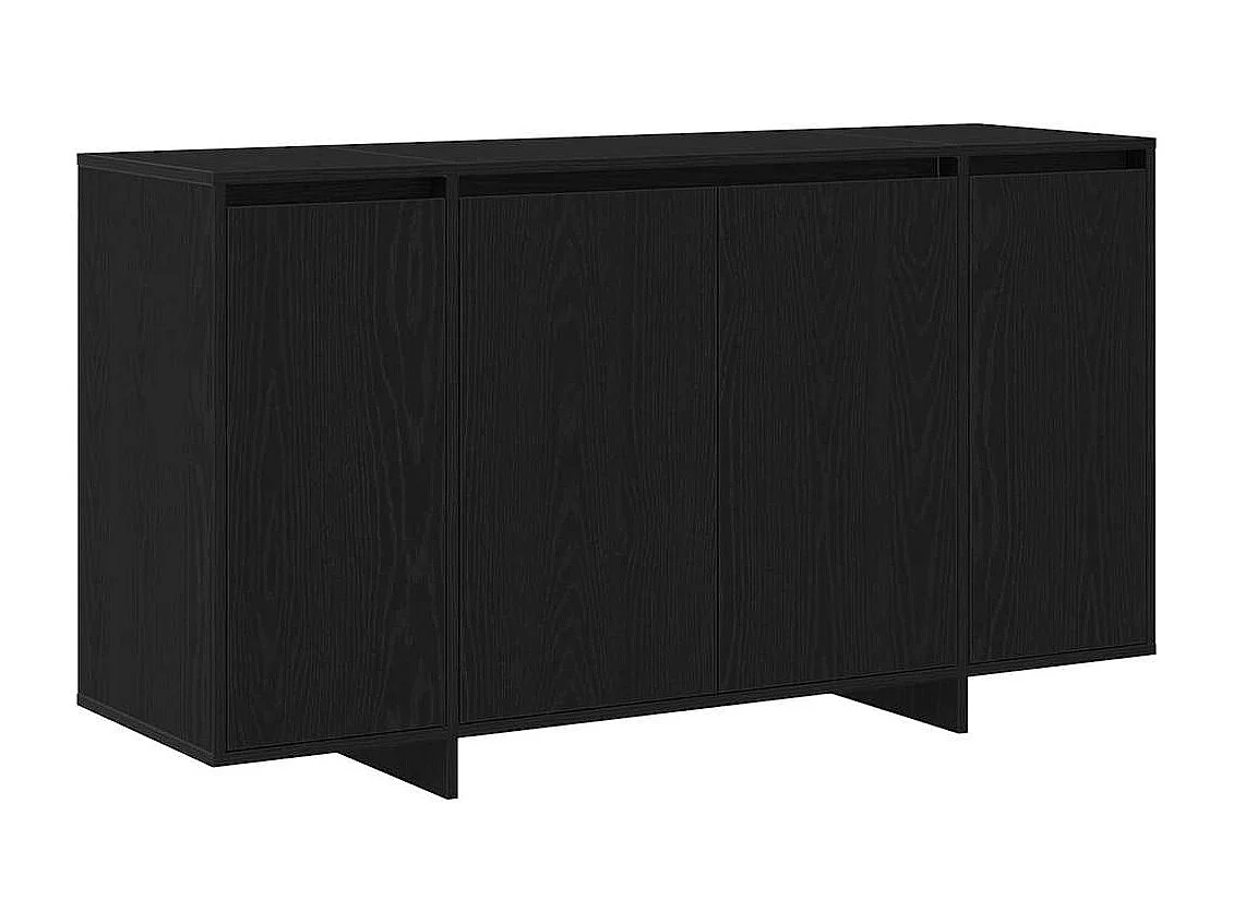Berkfield Sideboard Black Oak 135 x 41 x 75 cm Engineered Wood