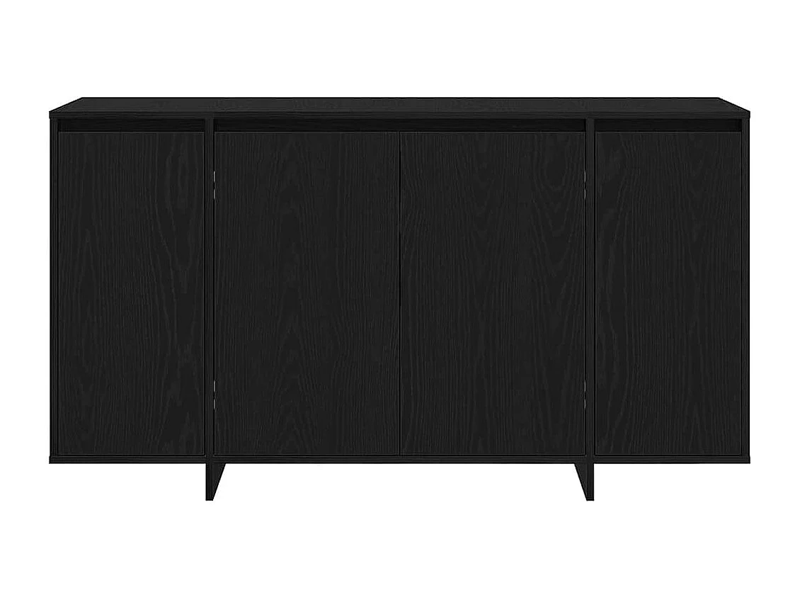 Berkfield Sideboard Black Oak 135 x 41 x 75 cm Engineered Wood