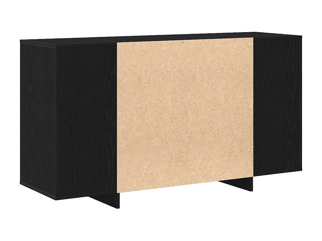 Berkfield Sideboard Black Oak 135 x 41 x 75 cm Engineered Wood