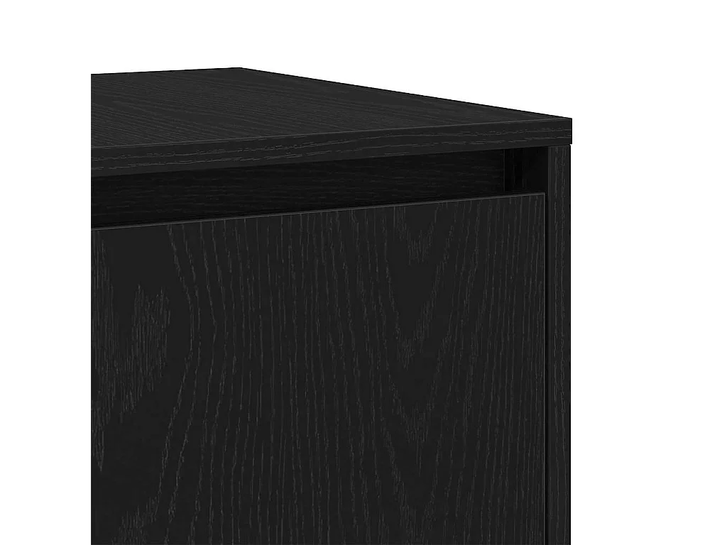 Berkfield Sideboard Black Oak 135 x 41 x 75 cm Engineered Wood