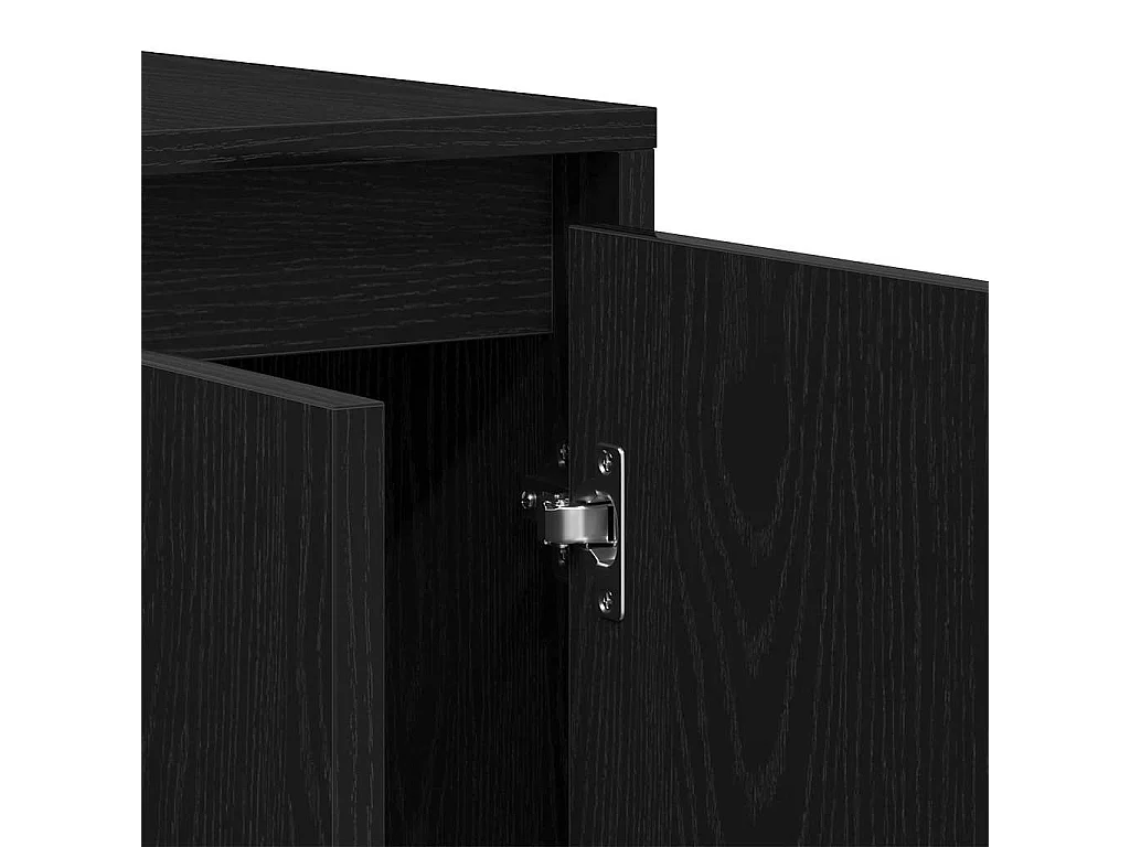 Berkfield Sideboard Black Oak 135 x 41 x 75 cm Engineered Wood