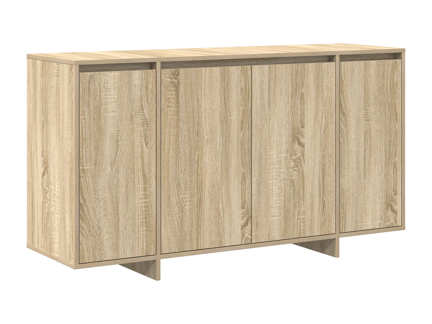 Berkfield Sideboard Sonoma Oak 135 x 41 x 75 cm Engineered Wood