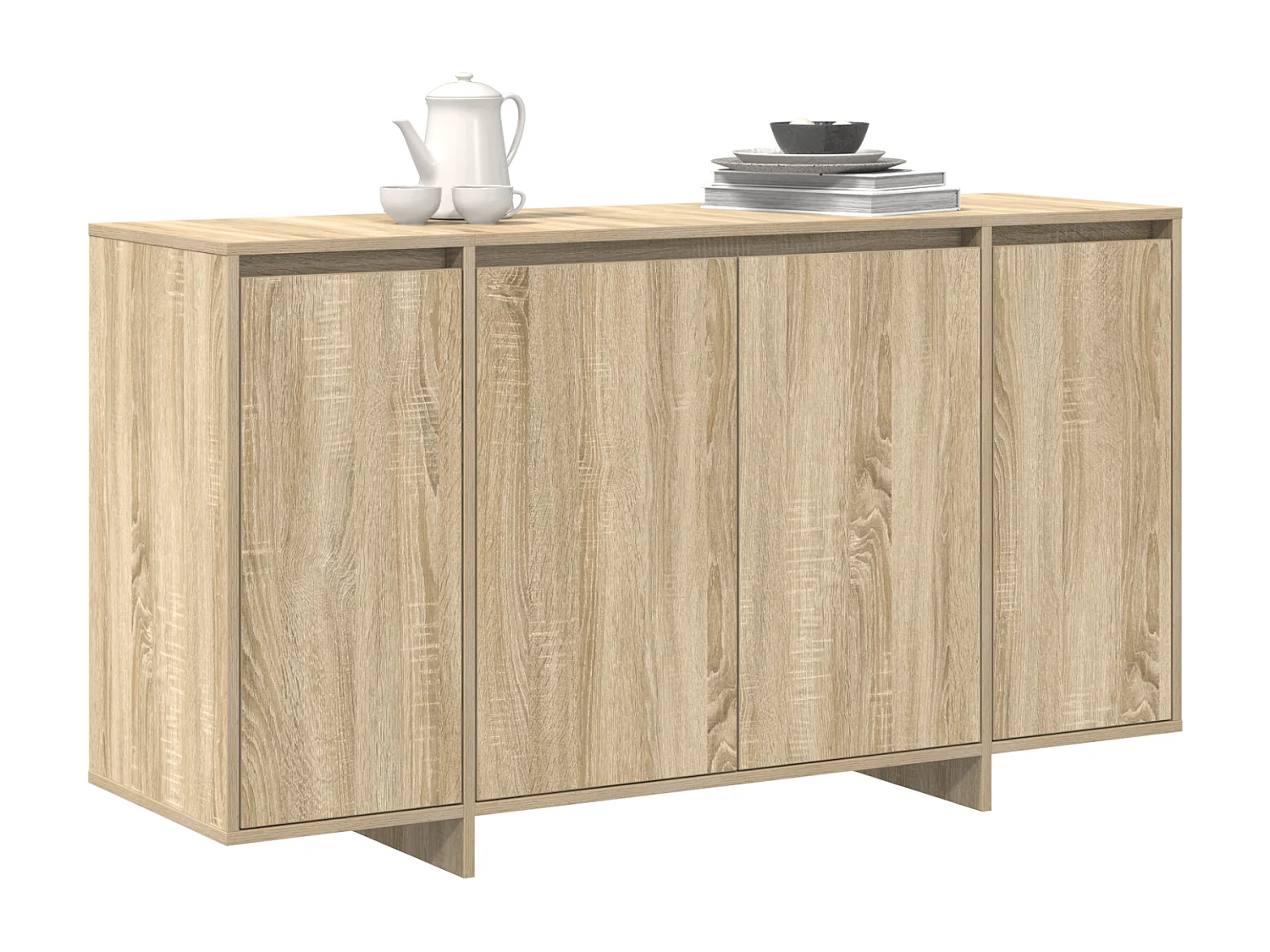 Berkfield Sideboard Sonoma Oak 135 x 41 x 75 cm Engineered Wood