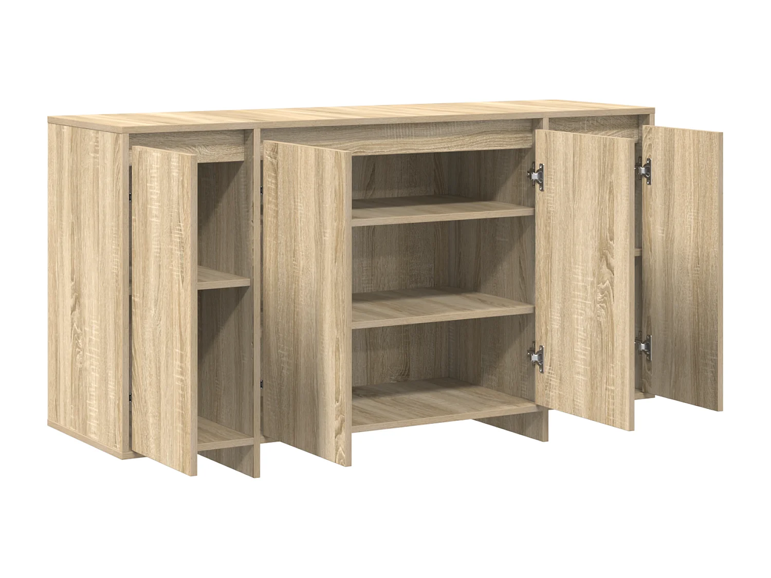 Berkfield Sideboard Sonoma Oak 135 x 41 x 75 cm Engineered Wood