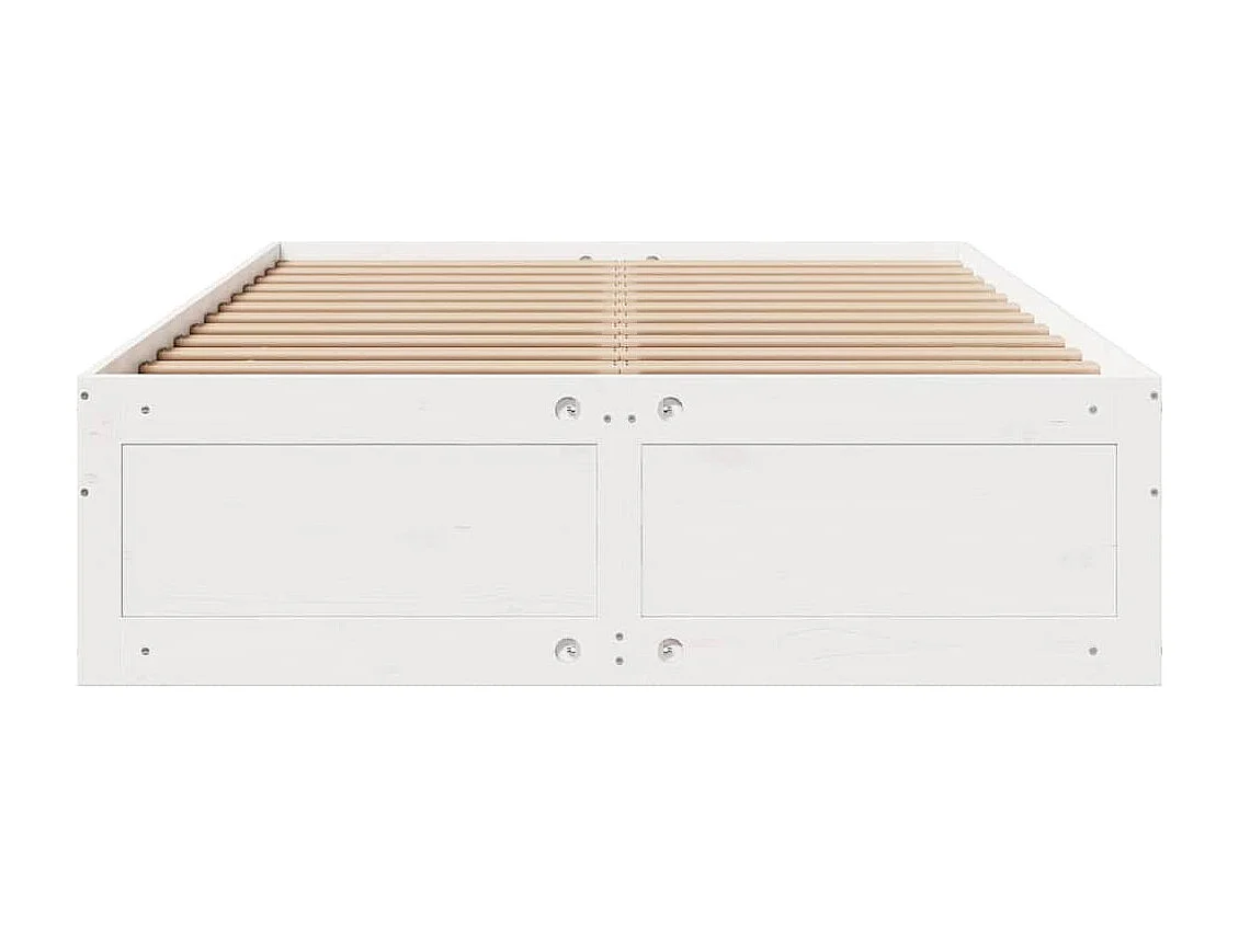 Berkfield Bed Frame without Mattress with Drawers White 140x190 cm Solid Wood Pine