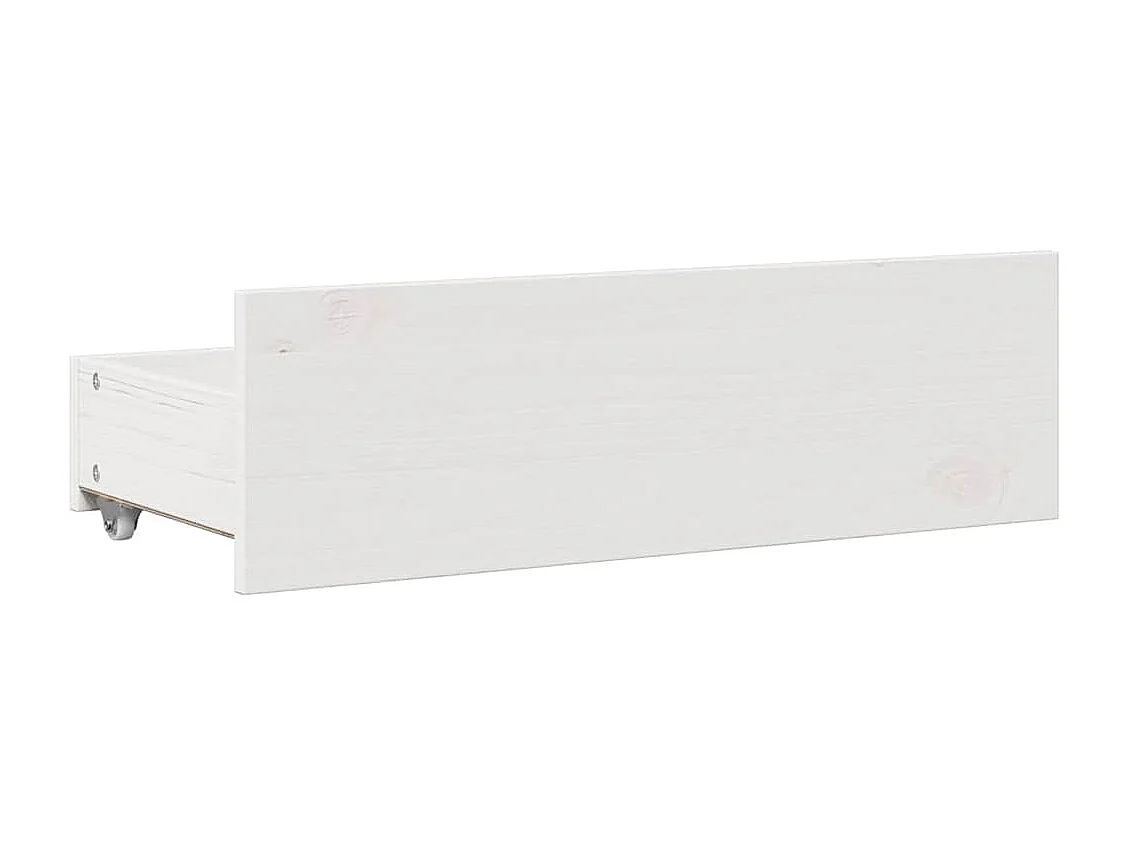 Berkfield Bed Frame without Mattress with Drawers White 140x190 cm Solid Wood Pine