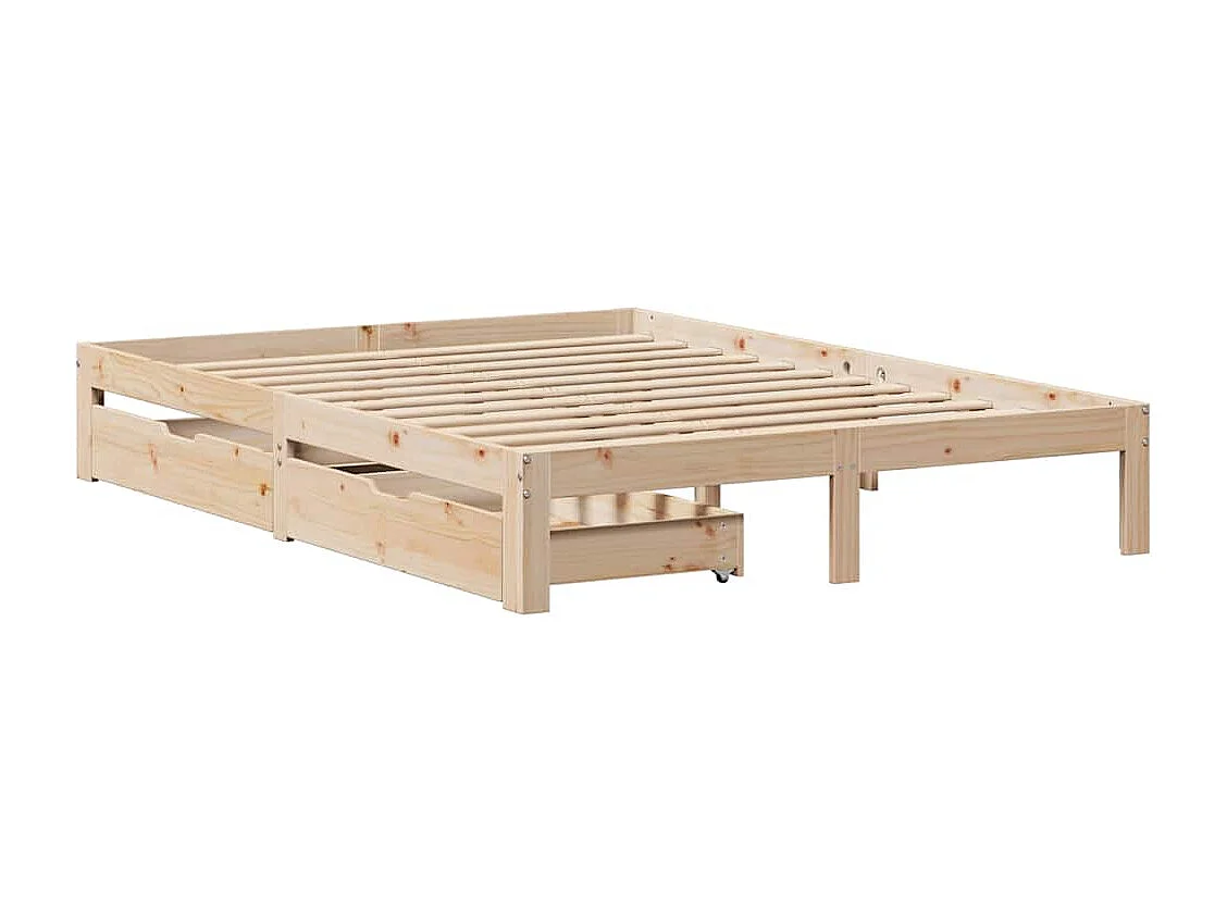 Berkfield Bed Frame with Drawers without Mattress 140x190 cm