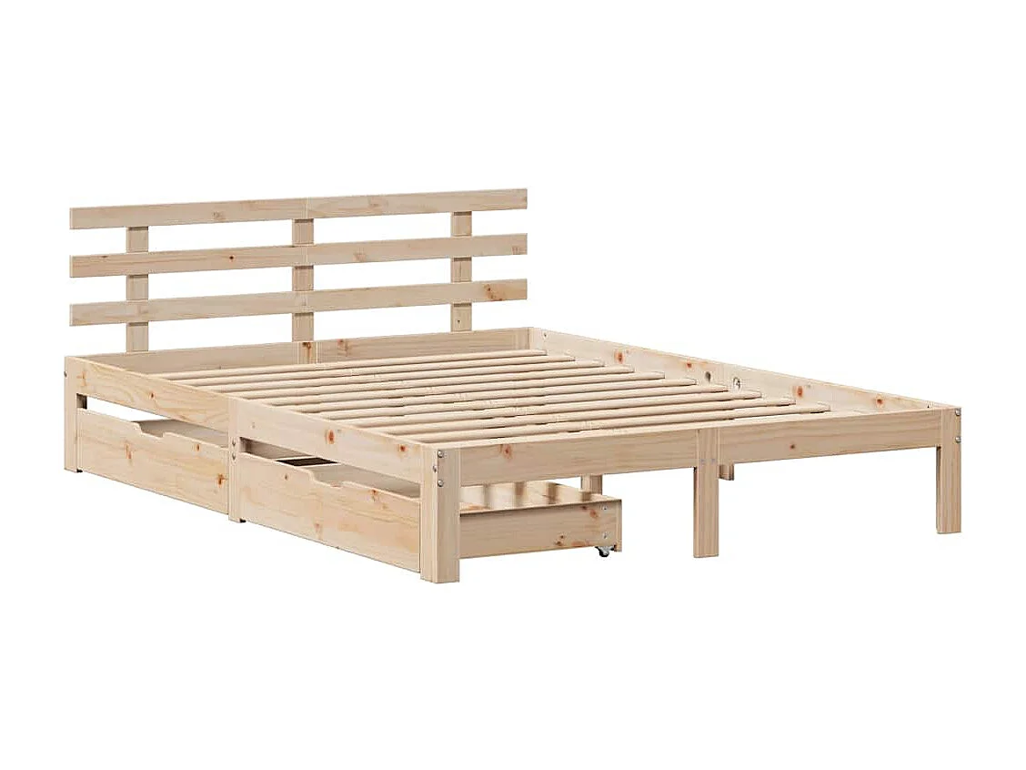 Berkfield Bed Frame with Drawers without Mattress 140x200 cm