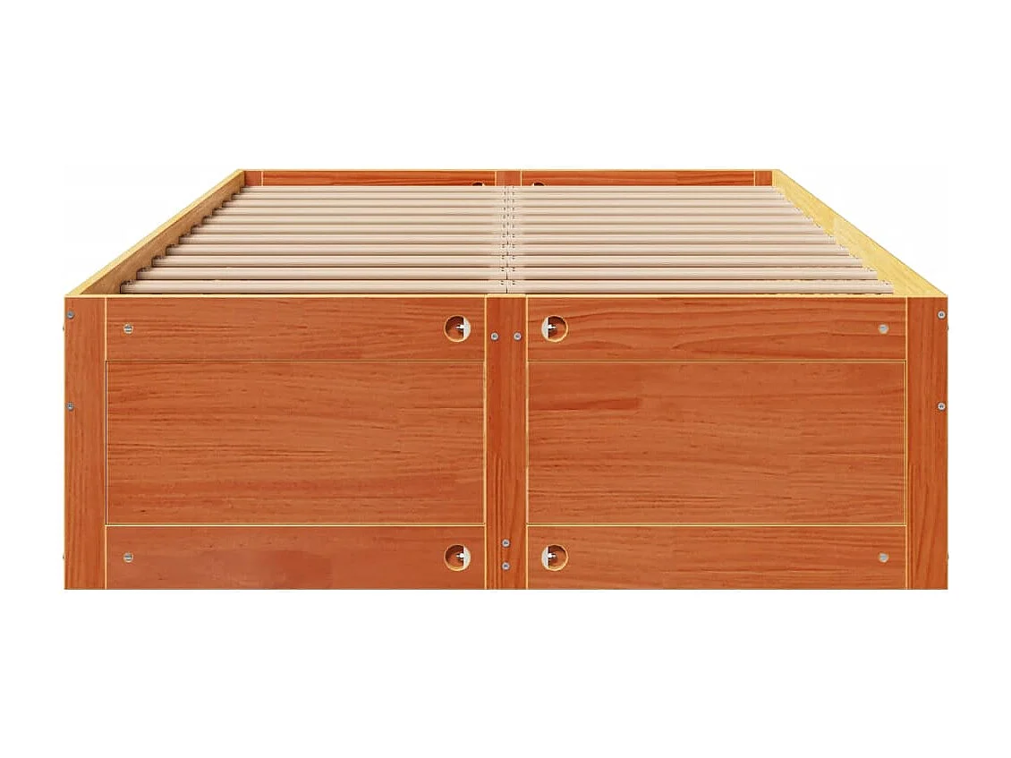 Berkfield Bed Frame without Mattress with Drawers Wax Brown 120x200 cm Solid Wood Pine