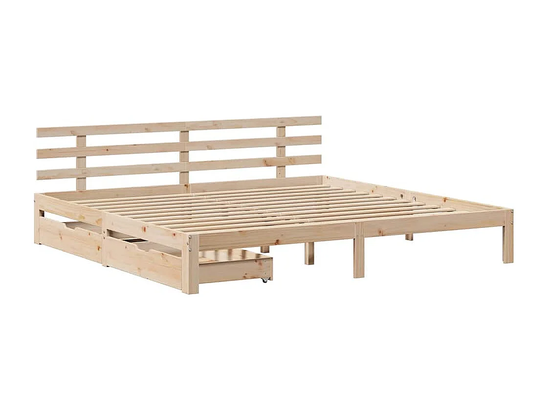 Berkfield Bed Frame with Drawers without Mattress 200x200 cm