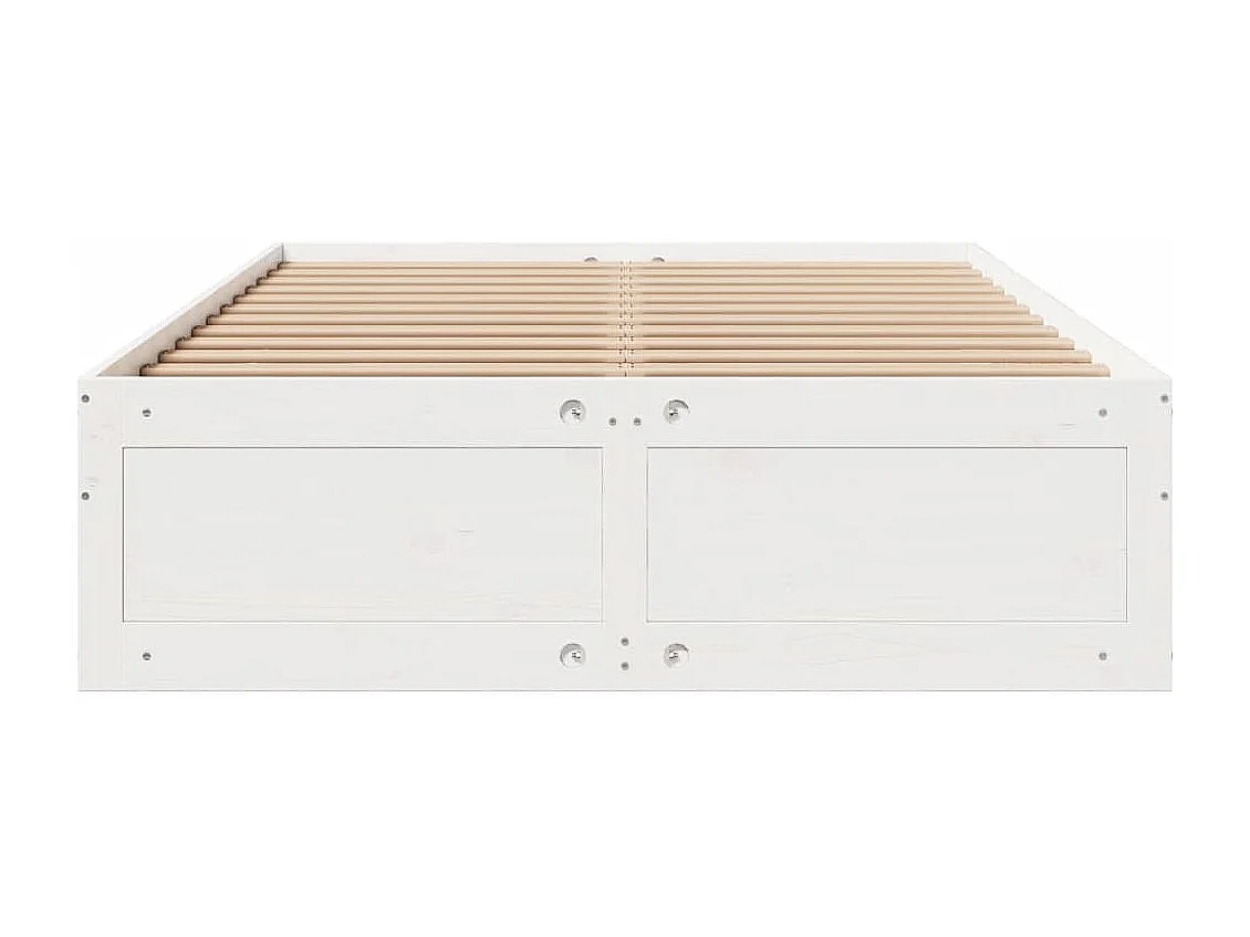 Berkfield Bed Frame without Mattress with Drawers White 140x200 cm Solid Wood Pine