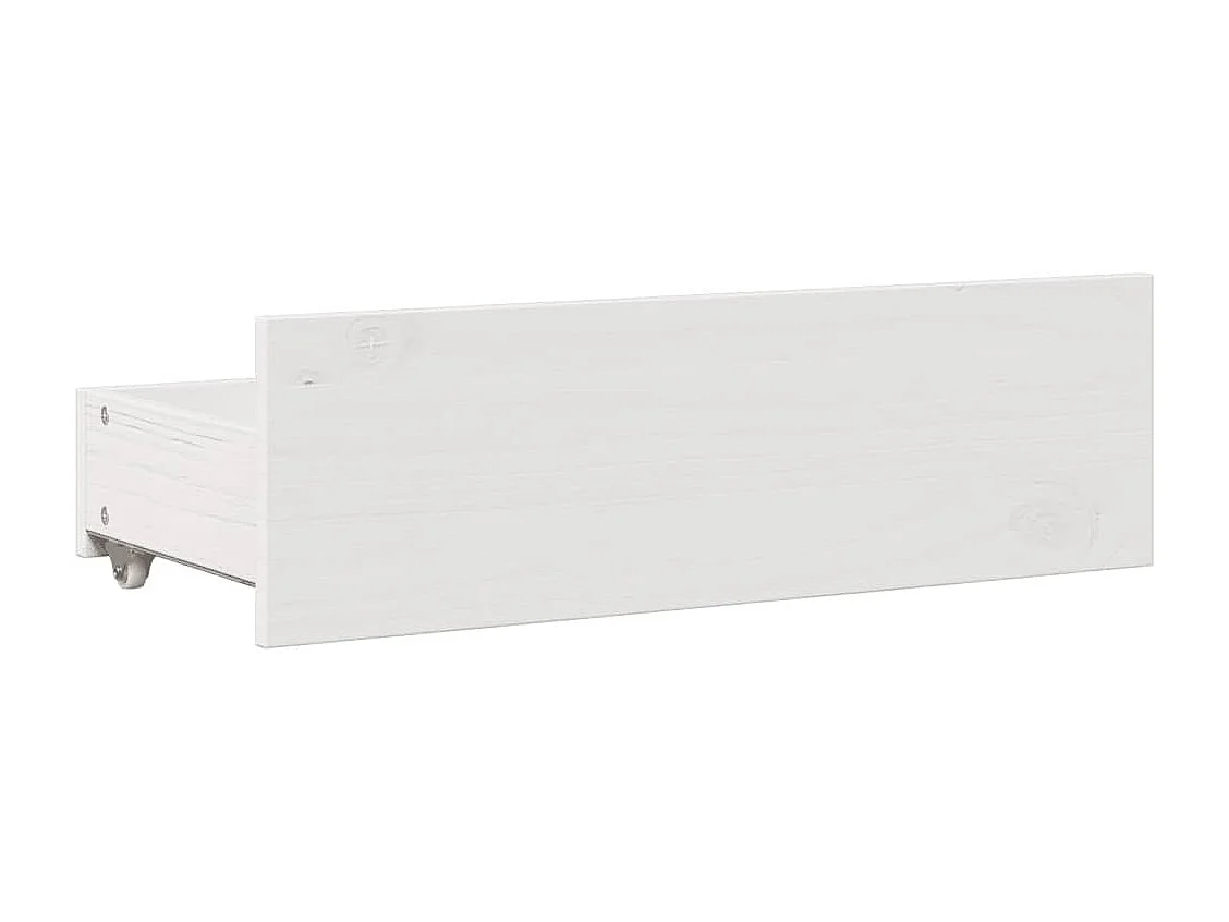 Berkfield Bed Frame without Mattress with Drawers White 140x200 cm Solid Wood Pine