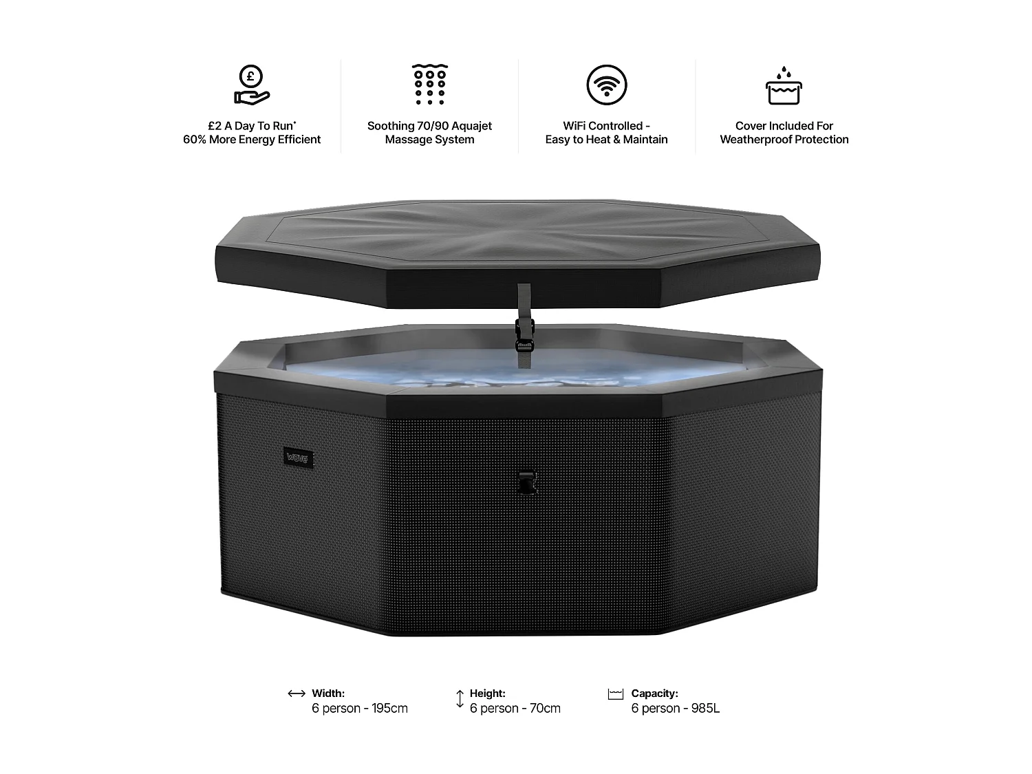 Wave Como | 6 Person Eco Foam Hot Tub | EnergySave Bundle