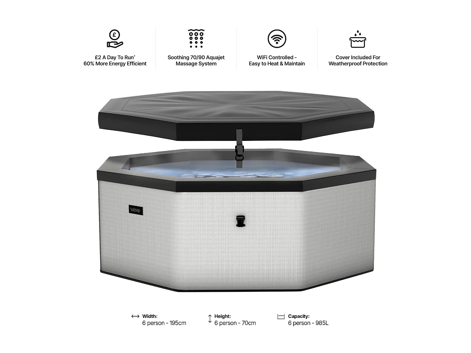 Wave Como | 6 Person Eco Foam Hot Tub | EnergySave Bundle
