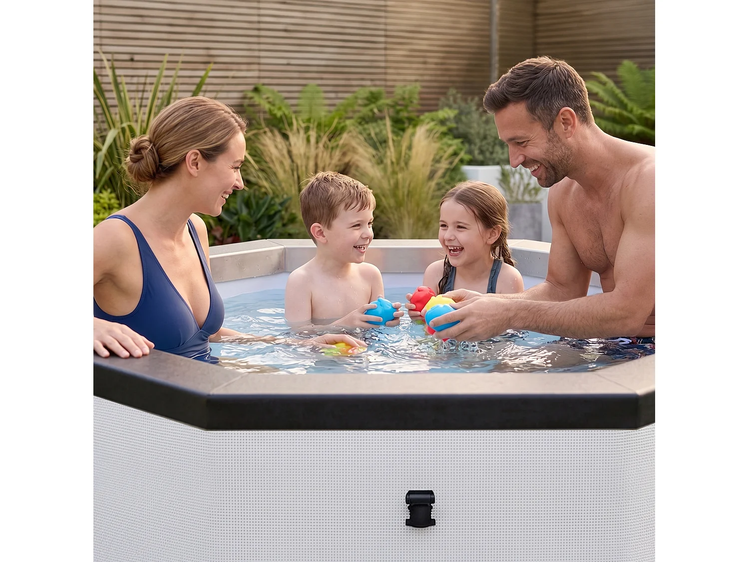 Wave Como 6-Person Octagonal Foam-Insulated Hot Tub & Spa | White